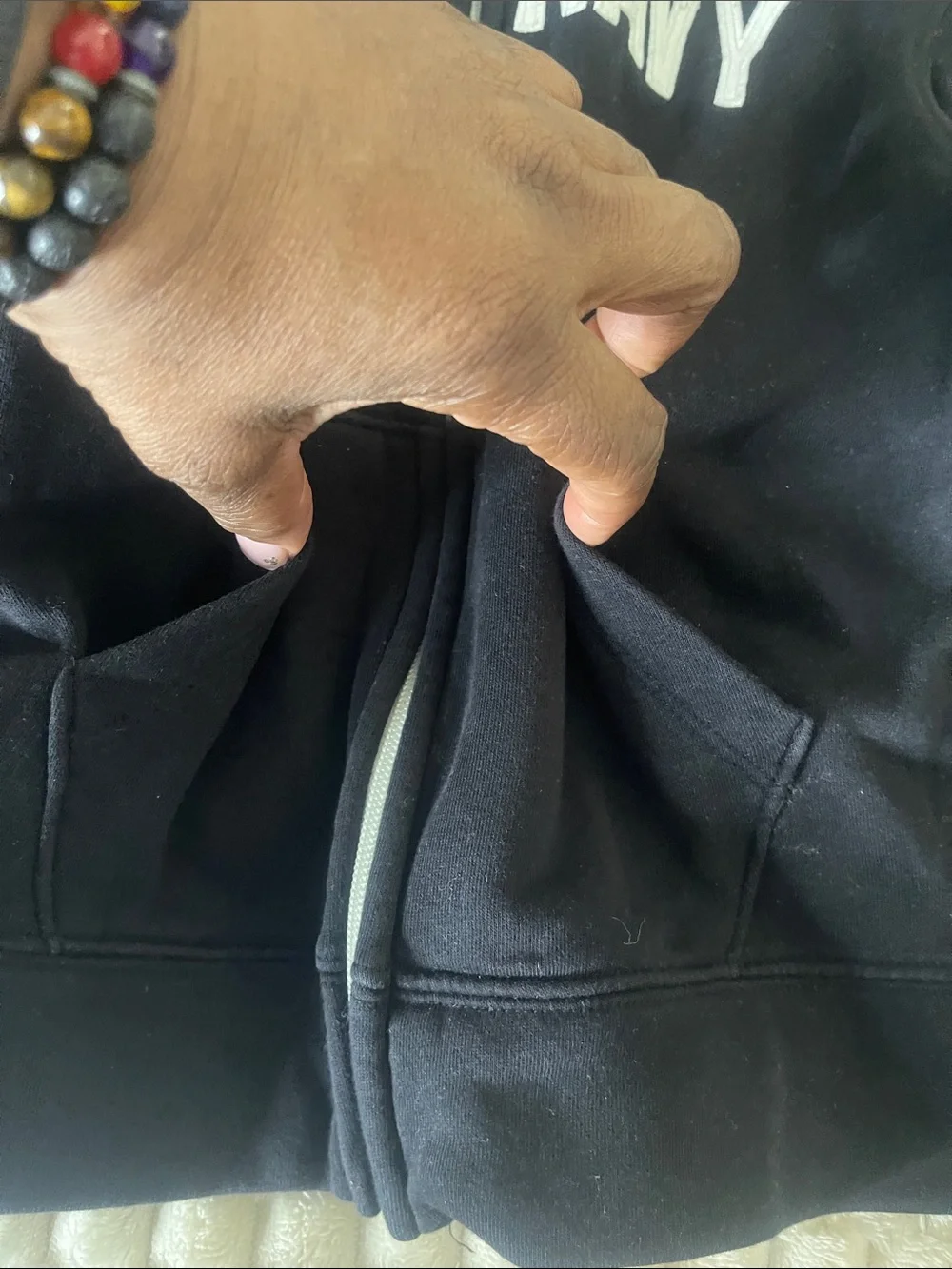 Old Navy Black Boy’s Full-Zip Hoodie with Logo
